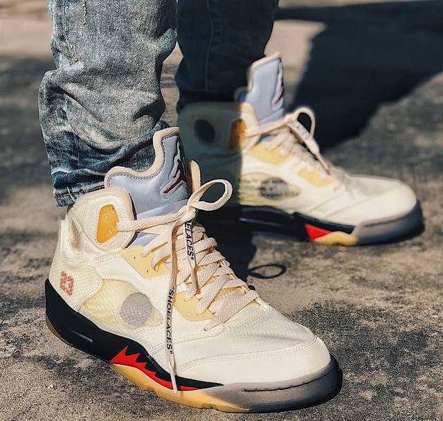 jordan 5 off white low